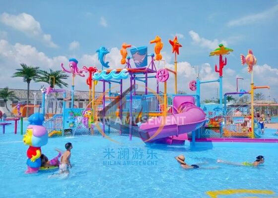 Buon prezzo Parco di divertimenti acquatici in stile mare attrezzature 17x14x7.5m divertente 300 bambini capacità in linea
