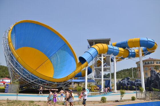 Quality 15.5m 18m Amusement Park Attraction Tornado Water Slide Adult Teenager Riders factory