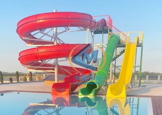 Quality Colorful Design Water Park Slide 8mm 10mm Thickness Hot Dip Galvanized Steel factory