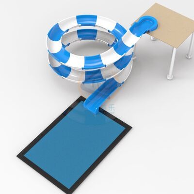 Good price Single Water Park Slide Curved Bright Surface Innovative With Customized Platform Height online
