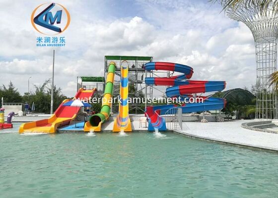 Goede prijs Buiten waterpark glijbaan glasvezel UV-bestand aanpasbaar ontwerp online