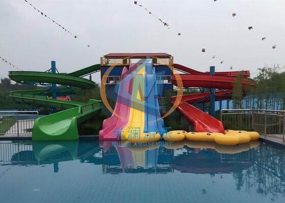 قیمت خوب 9M/12m ارتفاع فیبرگلاس تفریح آب اسلاید برای پارک Aquak آنلاین