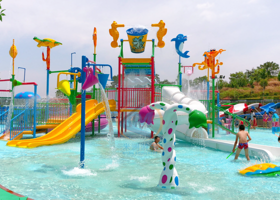 Buen precio Parque acuático personalizado Parque de juegos Anti-UV Diseño de novela para niños Zona de juego en línea