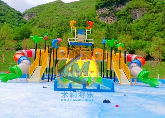 Good price Funny Children Water Playground Plastic Slide Material For Amusement Center Use online
