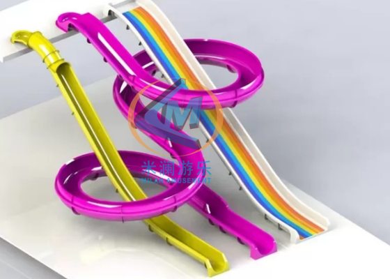 Bon prix Toboggan aquatique en spirale en fibre de verre personnalisé pour un usage commercial en ligne