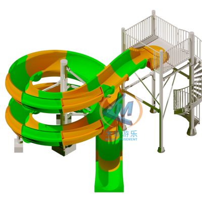 Buen precio Deslizamiento de agua curvo colorido Deslizamiento de piscina en espiral Para niños Adultos en línea