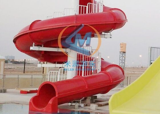 ราคาดี วัสดุไฟเบอร์กล๊าส น้ํา Single Spiral Slide ความหนา 6-8mm สําหรับสระว่ายน้ํา ออนไลน์