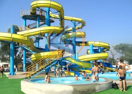 Good price Thrilling Outdoor Commercial Spiral Water Slide for Swimming Pool Fun online