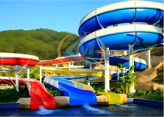 Good price High Capacity  And Durable Curved Water Slide for Water Park online