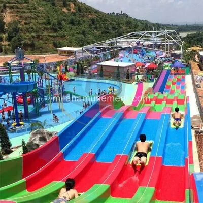 Harga bagus Racing Rainbow Water Slide Bahan Serat Kaca Dengan Platform Tinggi on line