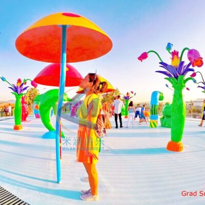 Harga bagus Peralatan Taman Air Anak Splash Pad Untuk Desain Jamur on line