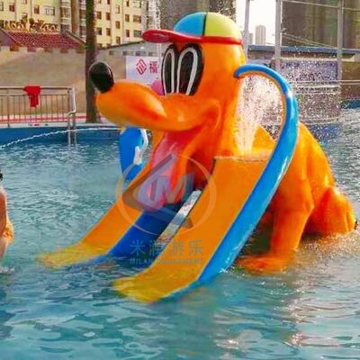 ราคาดี 3.7*2.7*1.7m Yello Dog Double Slide สําหรับสไลด์ปาร์คน้ํา ออนไลน์