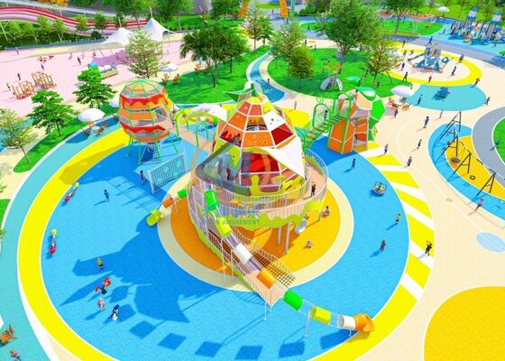 Bom preço Conjunto de Playground Comercial ao Ar Livre Playground Sem Energia ao Ar Livre 35x25m Para Parque Terrestre on-line