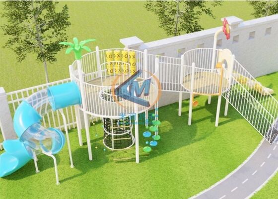 Guter Preis 1300x760cm Outdoor Spielplatzanlagen Anti-Rutsch Spielplatzgeräte Online