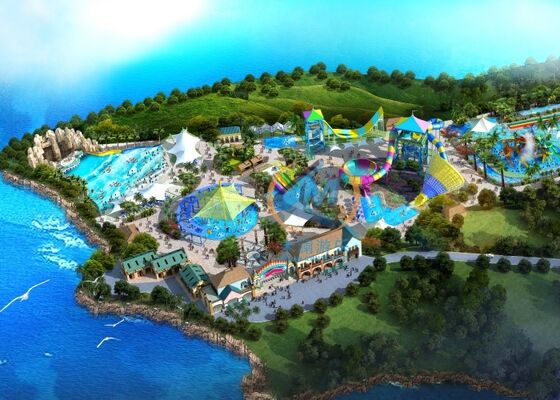 Good price Colorful Water Park Design Plan With Water Slide And Pool online