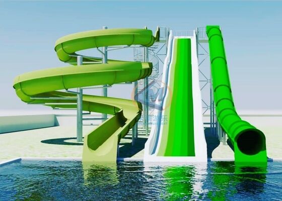 İyi fiyat Özel Renkli Su Parkı Kaydırma Tasarımı İçeride veya Dışarıda çevrimiçi