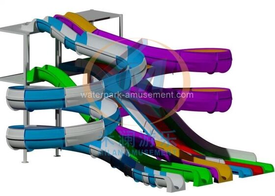 Giá tốt Trong nhà / ngoài trời Big Water Slide Combination Water Slide trực tuyến