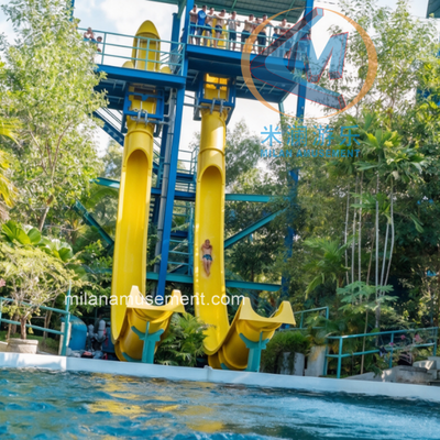 คุณภาพ สไลด์น้ําไฟเบอร์กลาสความแข็งแรงสูง สวนสระว่ายน้ําที่น่าสนใจสําหรับการใช้ส่วนตัวและการค้า โรงงาน