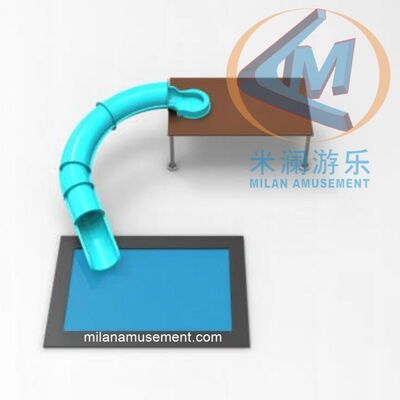 Good price Spiral Water Slide - Single-Curve Tube Water Slide with Entry Platform for Pool online