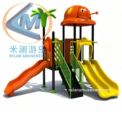 Good price Kids Theme Playground Equipment– Outdoor Multi-Slide Combo with Double Lane & Single Slide online