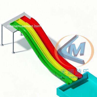 Good price Multi-Lane Racing Water Slide – Commercial Rainbow Slide Ending in a Splash Pool online