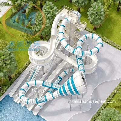 Guter Preis Custom-Wasserrutschen Turm-Combine   hochwertige Spirale, Schüssel & gerade Rutschen für kommerzielle Wasserparks online