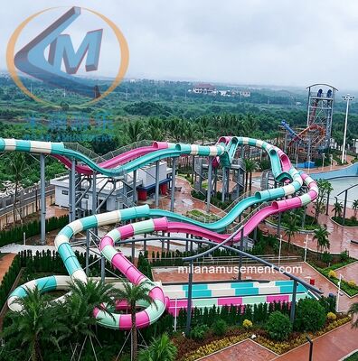 Qualité Toboggan aquatique CE certifié en forme de rouleau - Toboggan aquatique en PRV haute capacité de 240 m pour parcs aquatiques commerciaux Usine